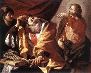 TERBRUGGHEN, Hendrick The Calling of St Matthew  ert oil painting on canvas
